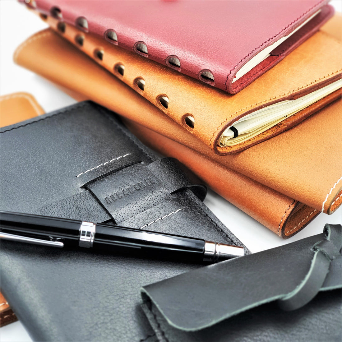 Vegetable-Tanned Leather Notebook Covers.