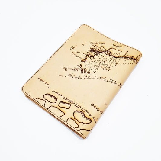 RAFFLES 1819 A5 Leather Notebook Cover ( SG Bicentennial Collection )