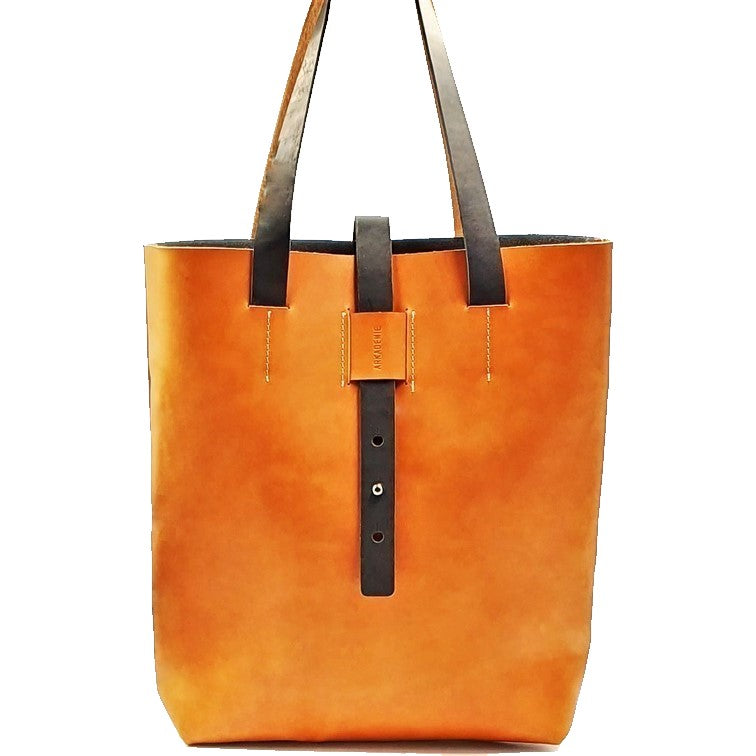 HERITAGE A4-P Leather Tote Bag